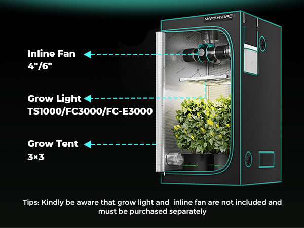 11.100x100x180-suggested fan and light combine with mars hydro grow tent