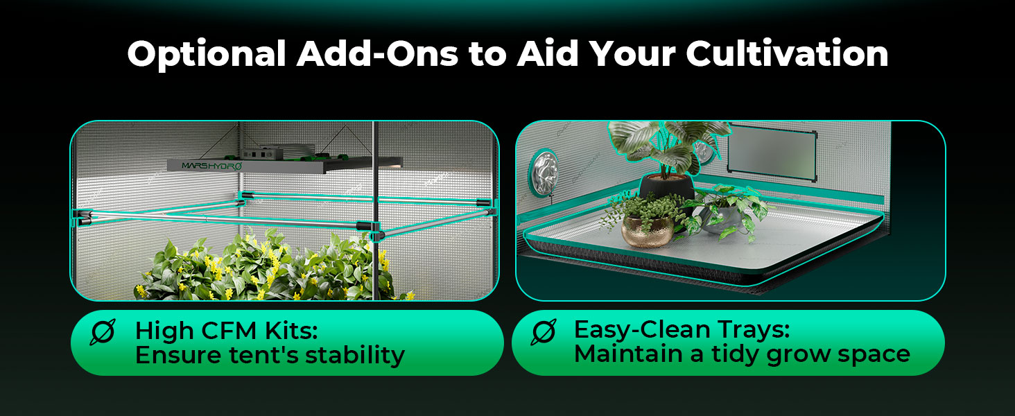 8.optional add-ons to aid your cultivation in mars hydro grow tent
