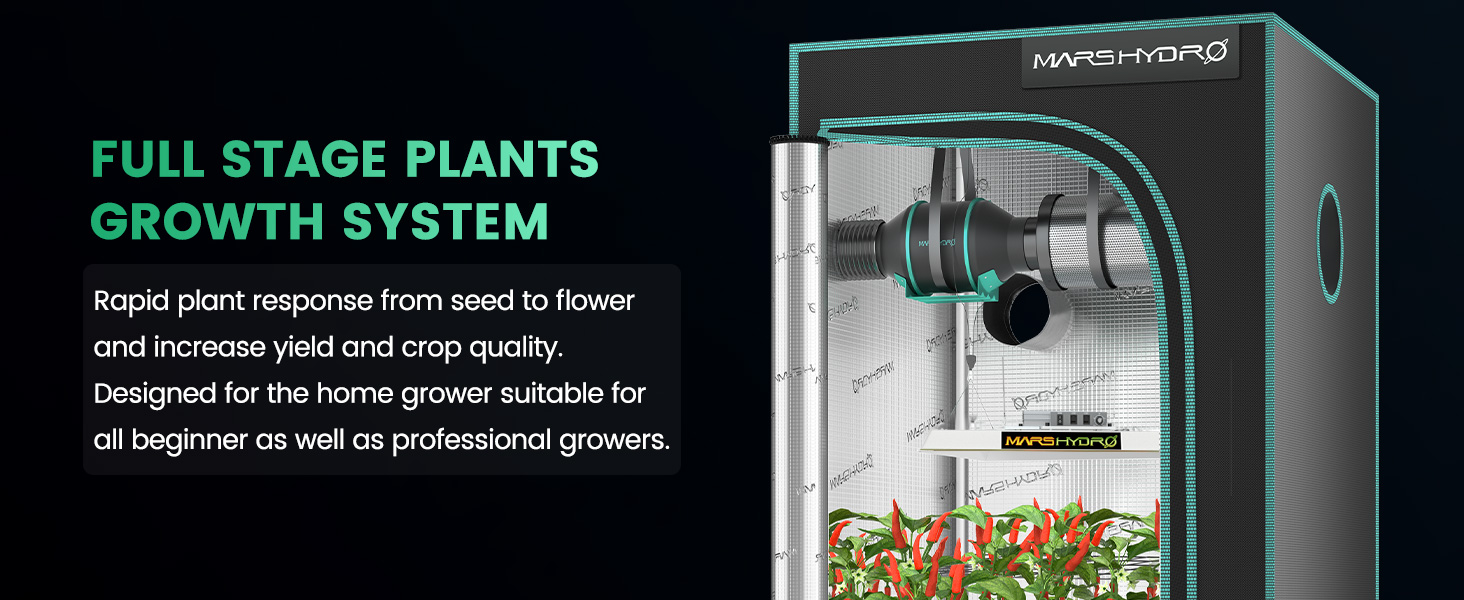 mars hydro ts3000 led grow light full stage plants growth system