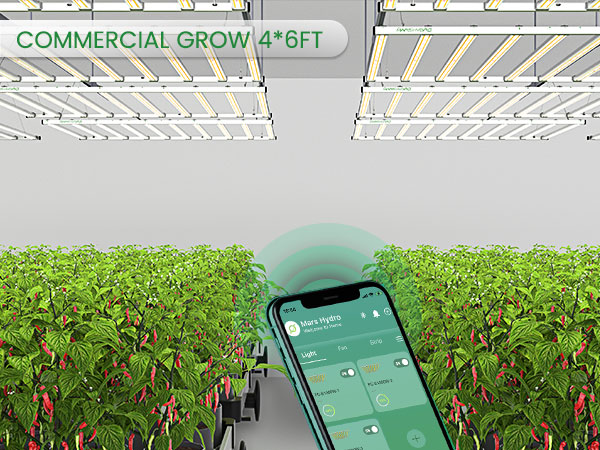 mars hydro fc-e1000w smart led grow light commercial cultivation app control