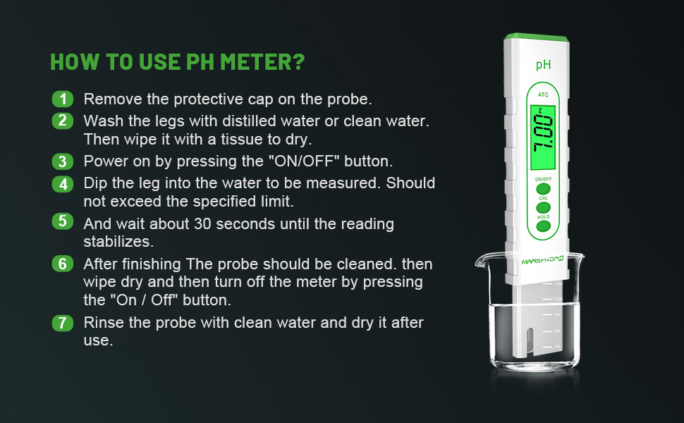 how to use Mars Hydro pH meters