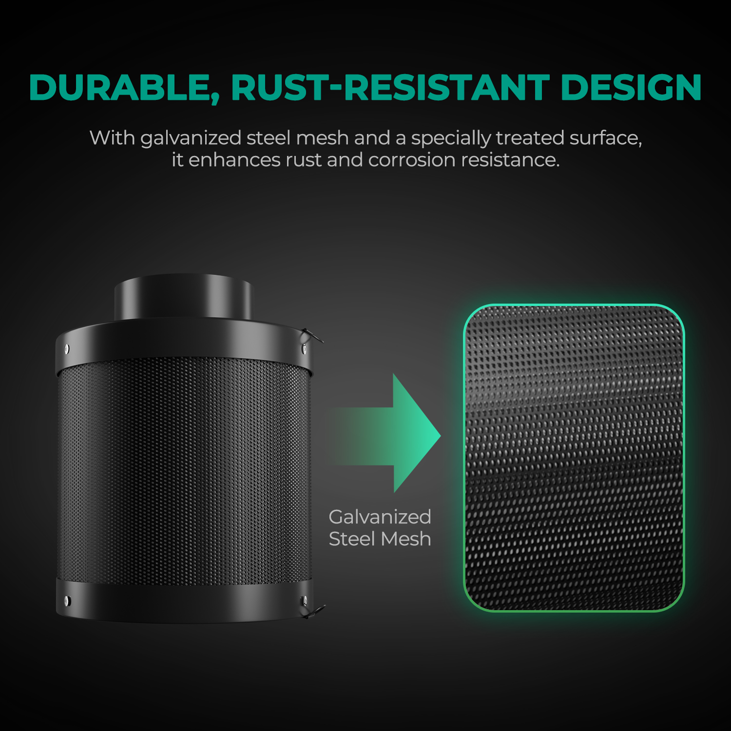 Duct Carbon Filter 6 Extra Long with Australian Charcoal - AC Infinity