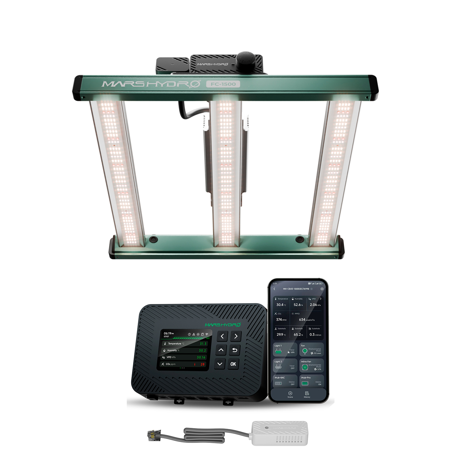 Mars Hydro FC 1500 150W LED Grow Light + New iControl Controller