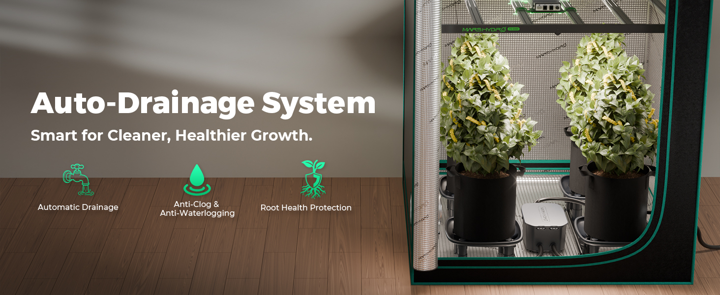 mars-hydro-auto-drainage system-for plants
