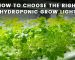 how to choose the right hydroponice grow light